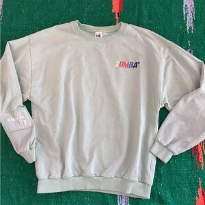 Zumba Fitness Women  SZ S mint 
 Crewneck Sweater
Pit to pit 20”
Length 23”